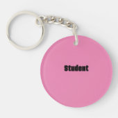 Student aangepaste tekstvorm cirkel acryl Sleutelh Sleutelhanger (Voorkant)
