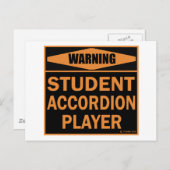Student Accordion Player Briefkaart (Voorkant / Achterkant)