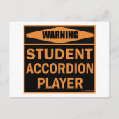 Student Accordion Player Briefkaart (Voorkant)