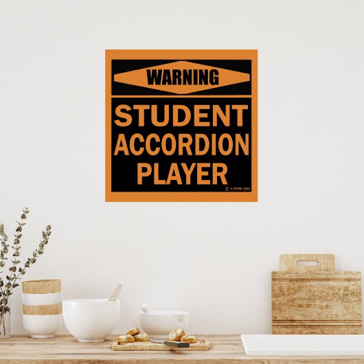 Student Accordion Player Poster (Keuken)