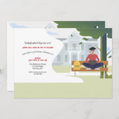 Student afstudeerder op laptopvak kaart (Voorkant / Achterkant)