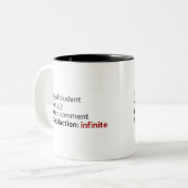student afstudeerder tweekleurige koffiemok (Voorkant links)