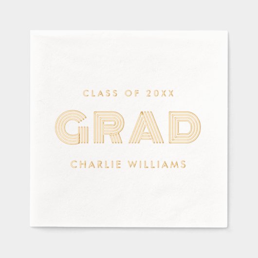 Student afstuderen Afstudeerder naam klasse van he Folie Servetten (Voorkant)
