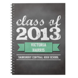 student afstuderen blauwgroen lintbanner notitieboek