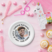 Student afstuderen foto modern wit papieren bordje (Feest)