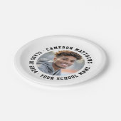 Student afstuderen foto modern wit papieren bordje (Gekanteld)