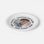 Student afstuderen foto modern wit papieren bordje (Gekanteld)