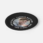 Student afstuderen foto modern zwart papieren bordje (Gekanteld)