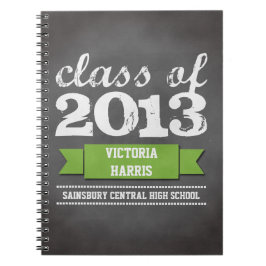 Student afstuderen Groen lintbanner Notitieboek