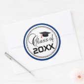 Student Afstuderen - Klasse van 20XX Ronde Sticker (Envelop)