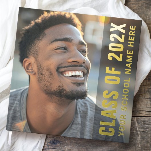 Student afstuderen moderne donkere overlay foto gastenboek