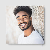 Student afstuderen moderne donkere overlay foto gastenboek (Achterkant)