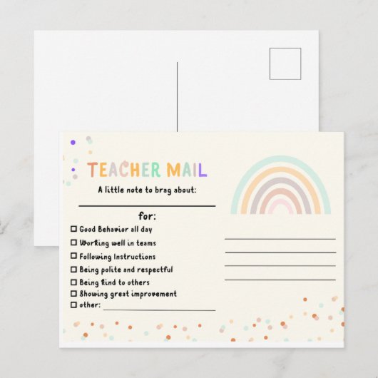 Student Appreciation Briefkaart (Voorkant / Achterkant)