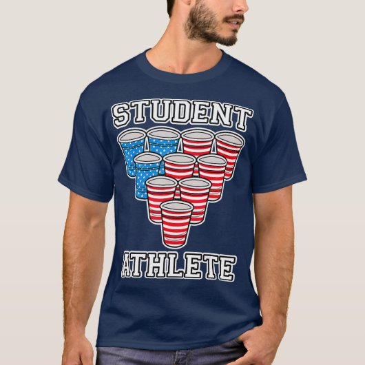 Student Athlete Beer Pong College T-shirt (Voorkant)