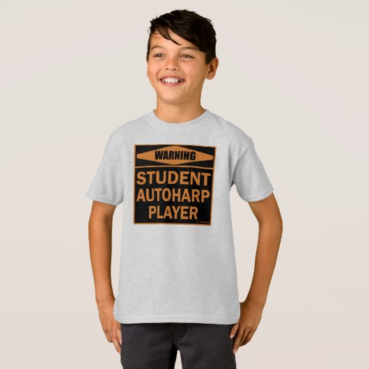 Student Autoharp Player T-shirt (Voorkant volledig)