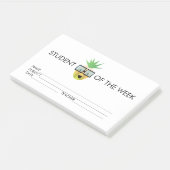 Student Award prestatie ananas Post-it Notes (Schuin)