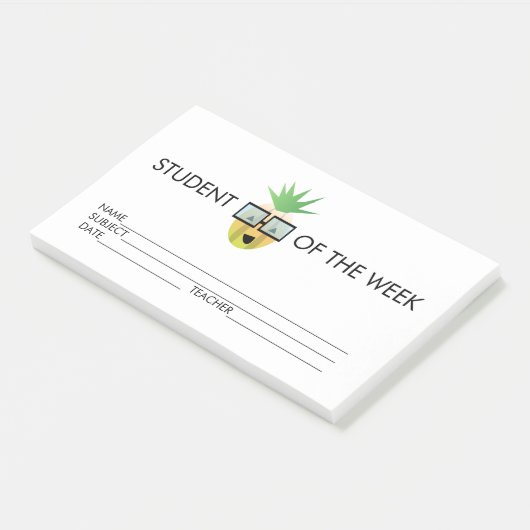Student Award prestatie ananas Post-it Notes (Schuin)