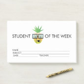 Student Award prestatie ananas Post-it Notes (Op bureau)