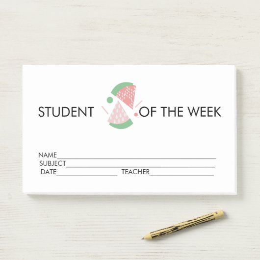 Student Award resultaat Watermelon Post-it Notes (Op bureau)