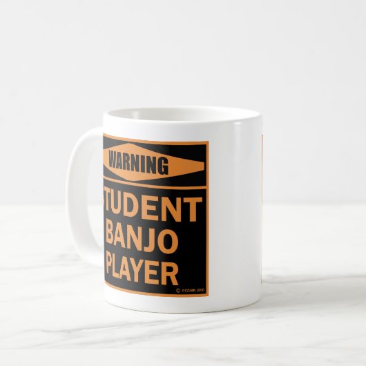 Student Banjo Player Coffee Mok (Voorkant links)