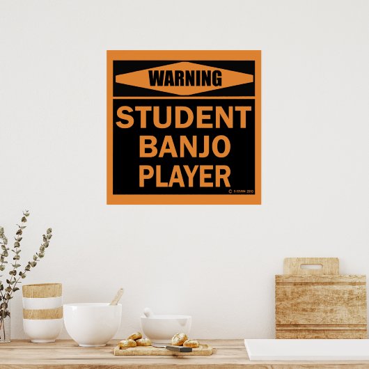 student Banjo Player Poster (Keuken)
