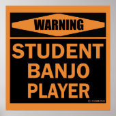 student Banjo Player Poster (Voorkant)