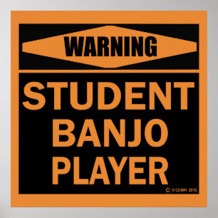 student Banjo Player Poster