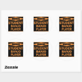 student Banjo Player Ronde Sticker (Vel)