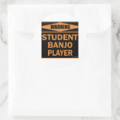 student Banjo Player Ronde Sticker (Tas)