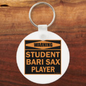 Student Bari Sax Player Sleutelhanger (Voorkant)