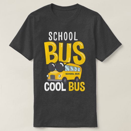 Student basisschool schoolbus - bus dri t-shirt (Design voorkant)
