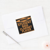 Student Bass Clarinet Player Ronde Sticker (Envelop)