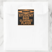 Student Bass Clarinet Player Ronde Sticker (Tas)