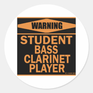 Student Bass Clarinet Player Ronde Sticker
