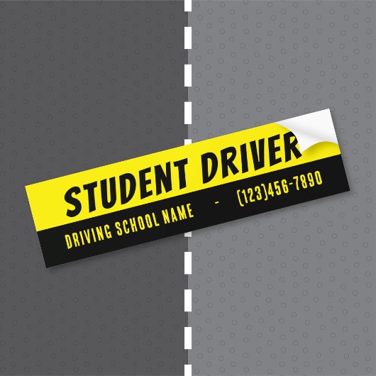 Student Bestuurder | Rijschool Bumpersticker
