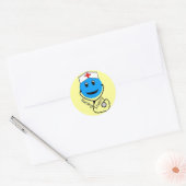 Student Big Blue Gifts voor verpleegkundigen Ronde Sticker (Envelop)