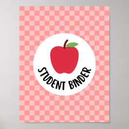 student binder titelpagina invoegen voor leraren poster