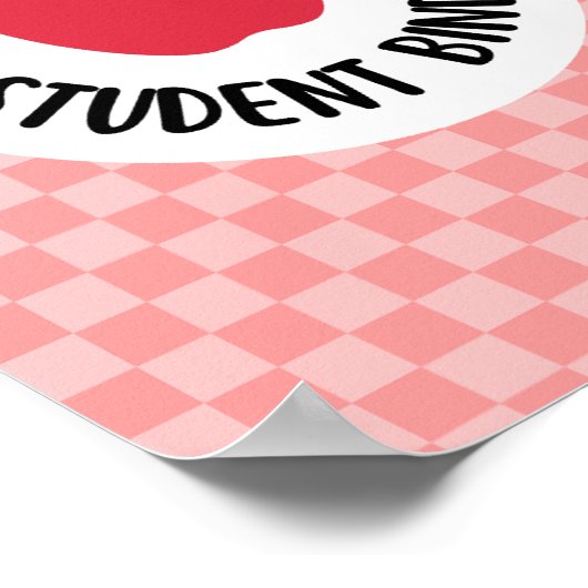 student binder title page insert for teachers poster (Hoek)