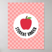 student binder title page insert for teachers poster (Voorkant)
