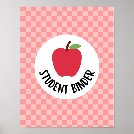 student binder title page insert for teachers poster (Voorkant)