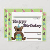 Student Birthday Recognition Award Briefkaart (Voorkant / Achterkant)