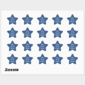 STUDENT BLUE (Faux) GLITTER STAR-OF-WEEK STICKERS (Vel)