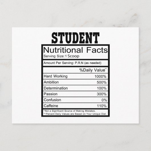 Student Briefkaart (Voorkant)