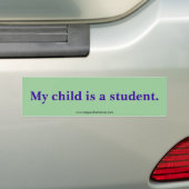 "Student" bumpersticker (Op auto)