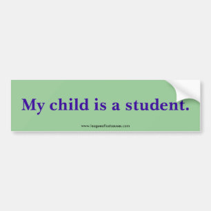"Student" bumpersticker