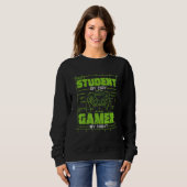 Student By Day Gamer By Night Gaming Student Grap Trui (Voorkant volledig)