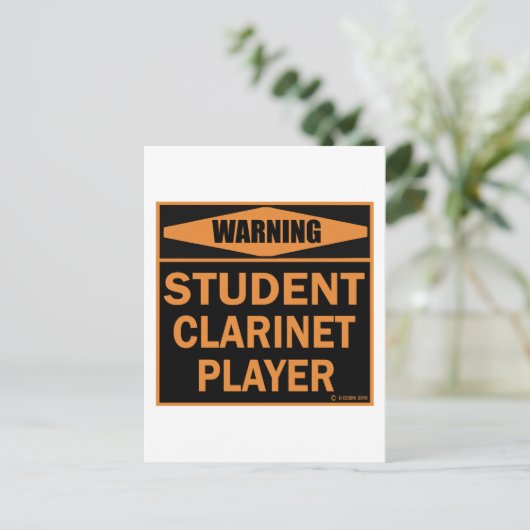 Student Clarinet Player Briefkaart (Staand voorkant)