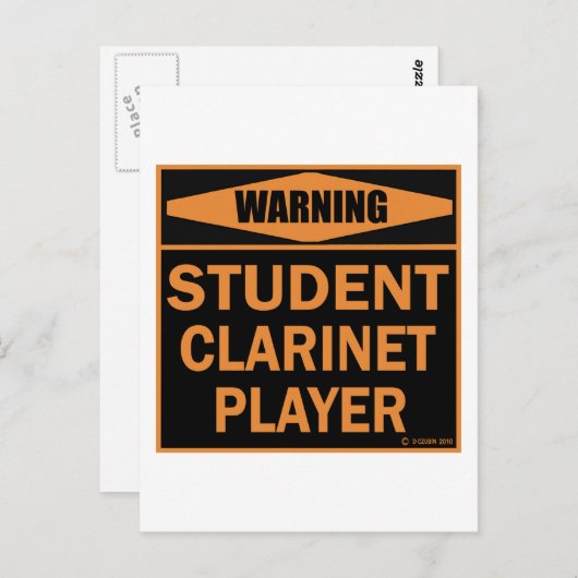 Student Clarinet Player Briefkaart (Voorkant / Achterkant)