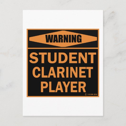 Student Clarinet Player Briefkaart (Voorkant)