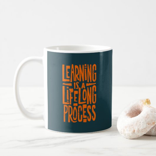 Student Coffee mok Learning is een levenslang proc (Met donut)